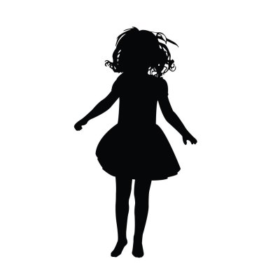 bir kız dans vücut siluet vektör