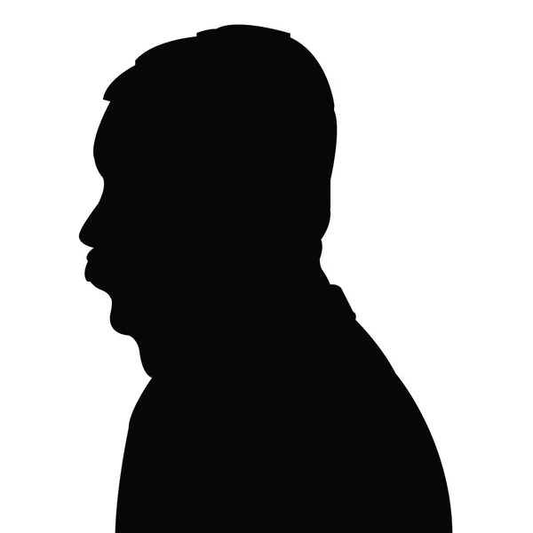 Man Head Silhouette Vector — Stock Vector