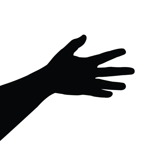 Ein Hand Silhouetten Vektor — Stockvektor