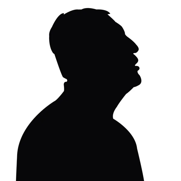 Homme Tête Silhouette Vecteur — Image vectorielle