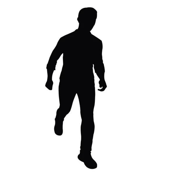 Ein Mann Körper Silhouette Vektor — Stockvektor