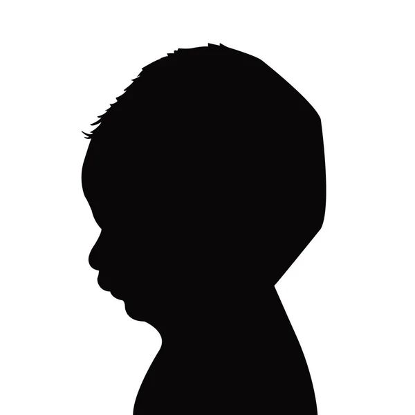 Baby Head Silhouette Vector — Stock Vector