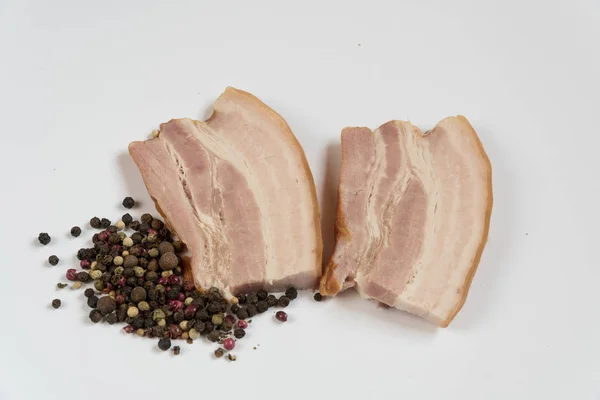 Bacon Maso Koření Pepř Předkrm Masové Pokrmy — Stock fotografie