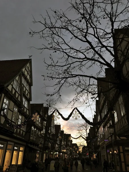 Rue Celle Allemagne Coucher Soleil — Photo