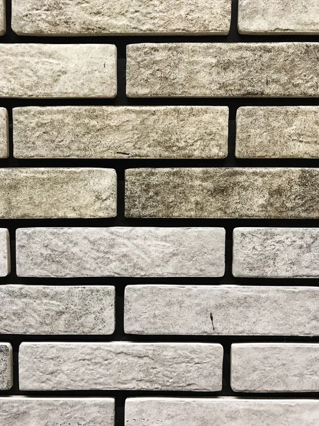 Graue Backsteinmauer Hintergrund Nahaufnahme — Stockfoto