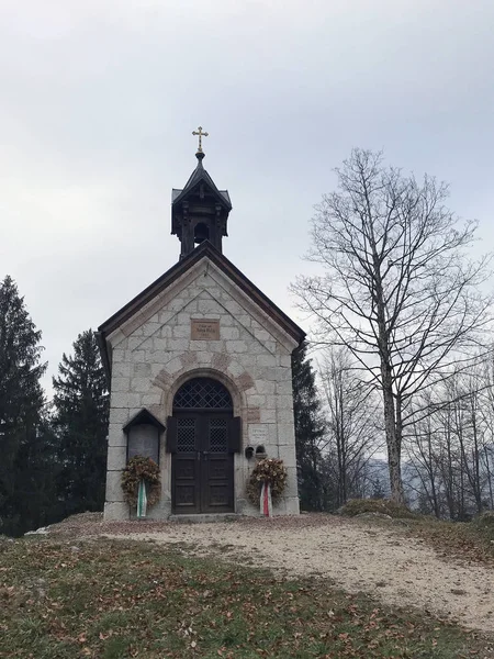 Velho Kalberstein Kapelle Entre Berchtesgaden Bischofswiesen Baviera Alemanha — Fotografia de Stock