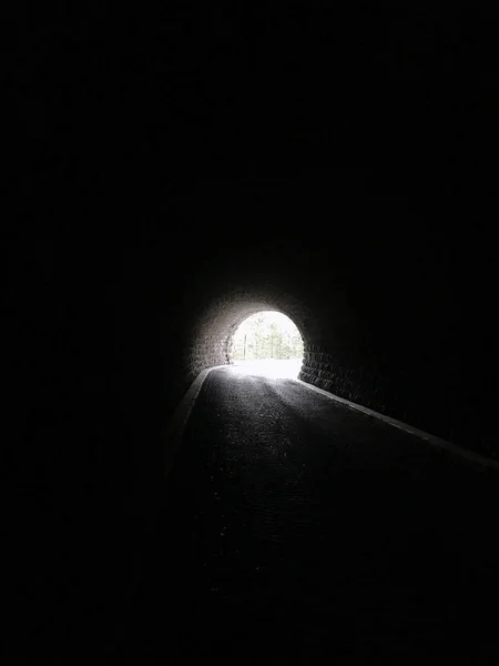 Light at the end of tunnel in Kehlstein mountain in Berchtesgaden, Bavaria, Germany