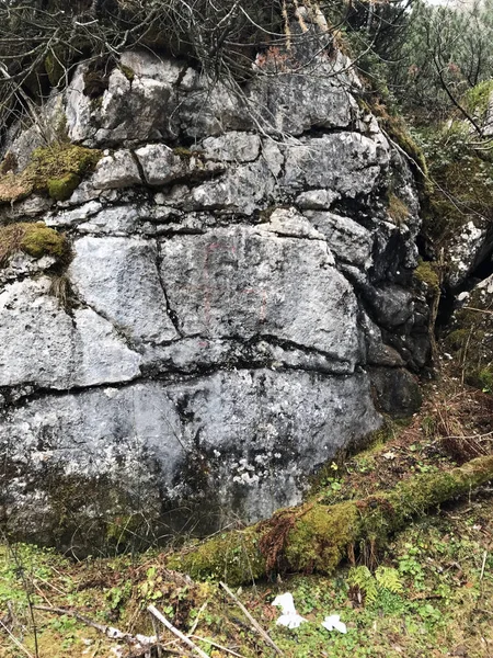 Kehlstein dağın kayalar, Berchtesgaden, Bavyera, Almanya