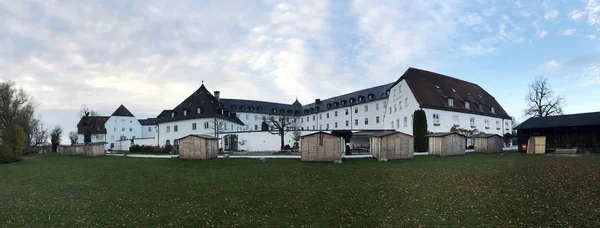 Adanın Chiemsee, Bavyera, Almanya, kadınların Katedrali'nde panoramik görünüm