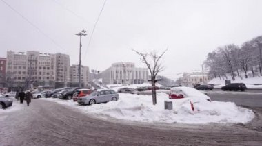Avrupa Meydanı kışın, Kiev, Ukrayna