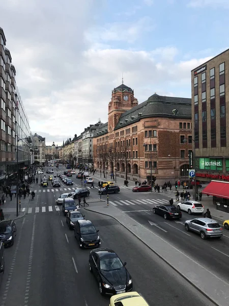 Vasagatan Straat Stockholm Zweden — Stockfoto