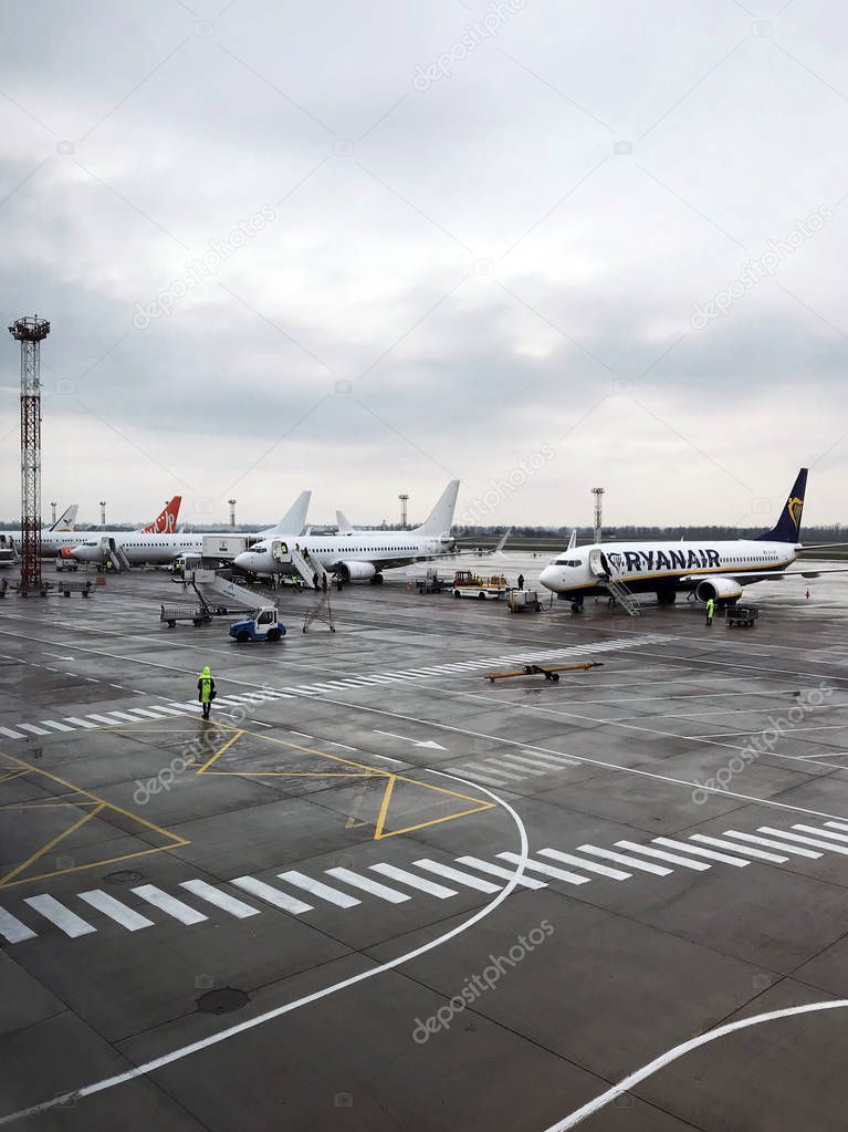 Aeroplanes in Boryspil International Airport, Ukraine