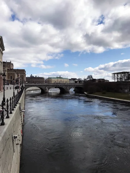 Stockholm 'de eski bir kasaba, İsveç