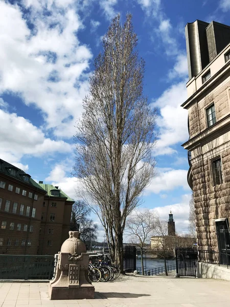 Veduta Della Strada Nel Centro Storico Stoccolma Svezia — Foto Stock