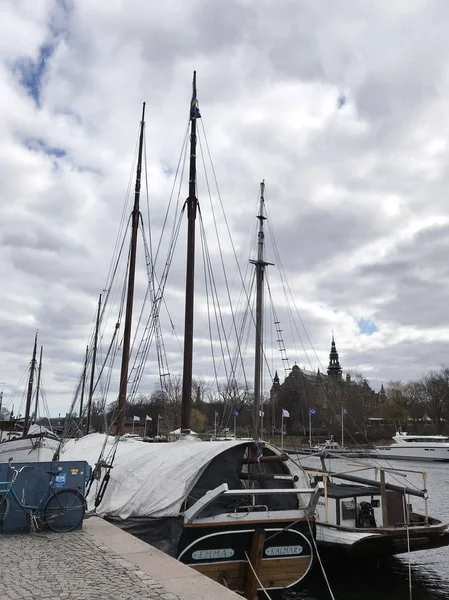 Yachter Och Båtar Pire Stockholm Sverige — Stockfoto