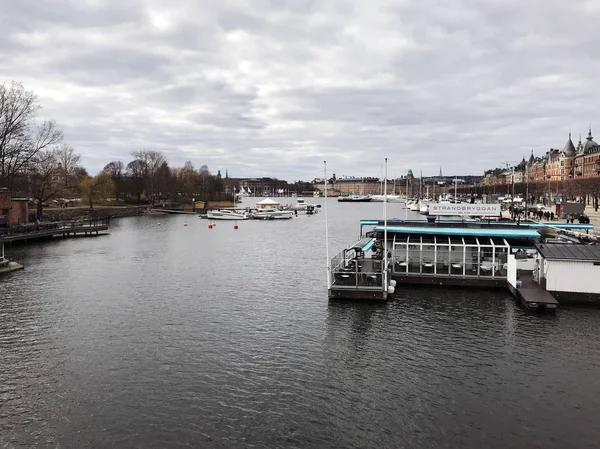 Yachts Boats Pire Stockholm Suède — Photo