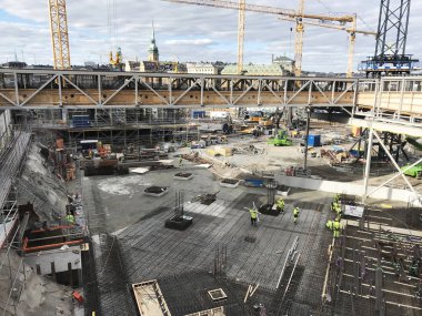 İnşaat görünümü, Stockholm, İsveç