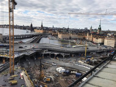 İnşaat görünümü, Stockholm, İsveç