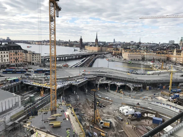 Vista Construcción Estocolmo Suecia — Foto de Stock