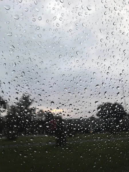 Wassertropfen Auf Glashintergrund — Stockfoto