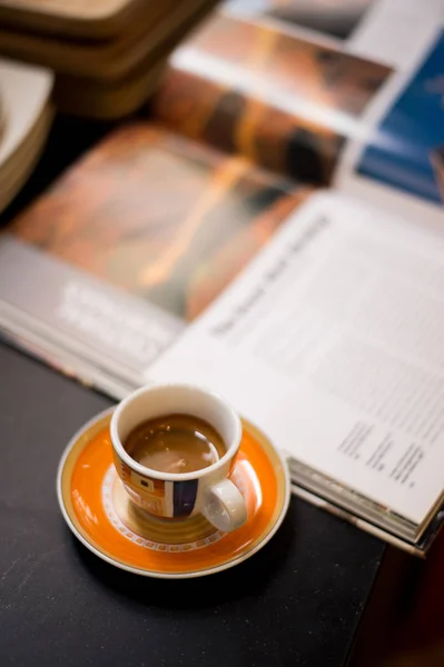 Black Coffee Morning Coffee Maker — Stock Photo, Image