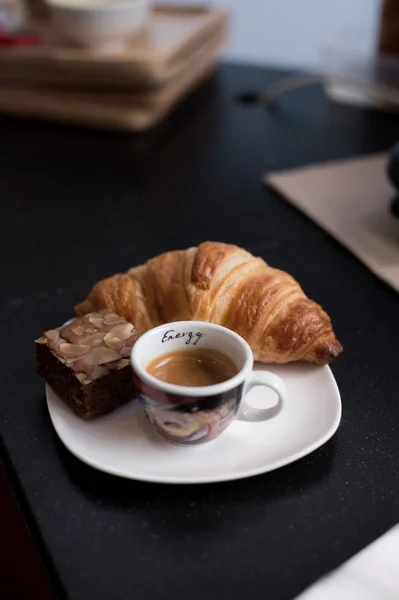 Черный Кофе Утром Кофеварке — стоковое фото