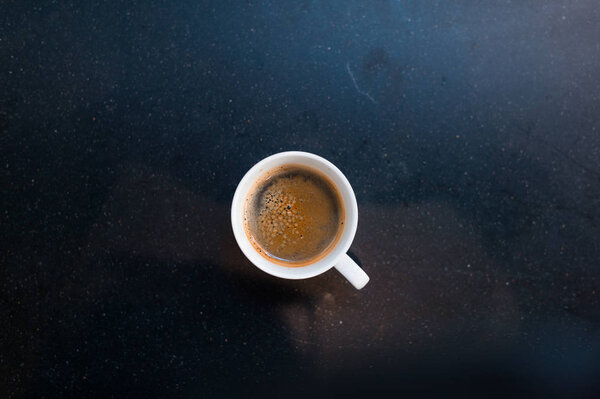 black coffee morning on coffee maker