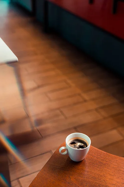 Schwarzer Kaffee Morgen Auf Kaffeemaschine — Stockfoto