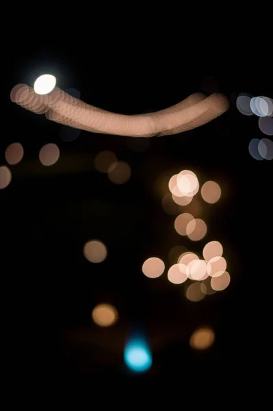 Belo Bokeh Luz Urbana Domingo Preguiçoso — Fotografia de Stock