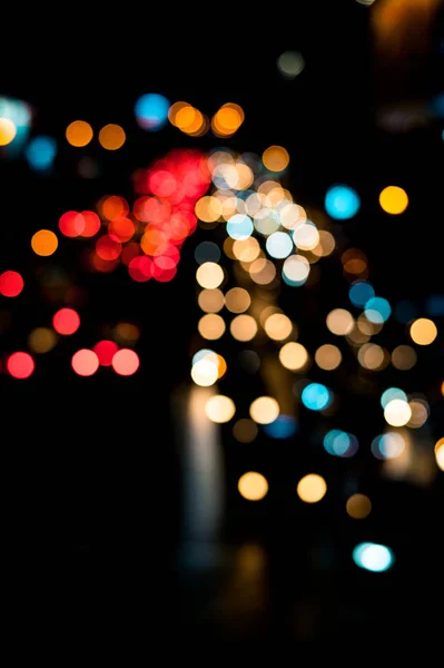 Belo Bokeh Luz Urbana Domingo Preguiçoso — Fotografia de Stock