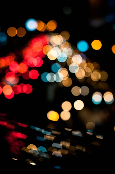 Mooie Stedelijke Lichte Bokeh Luie Zondag — Stockfoto