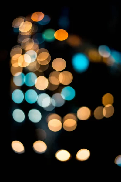 Belo Bokeh Luz Urbana Domingo Preguiçoso — Fotografia de Stock