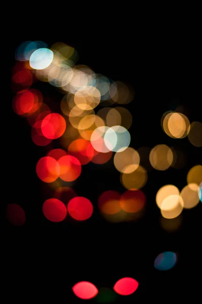 Vacker Stads Ljus Bokeh Lat Söndag — Stockfoto