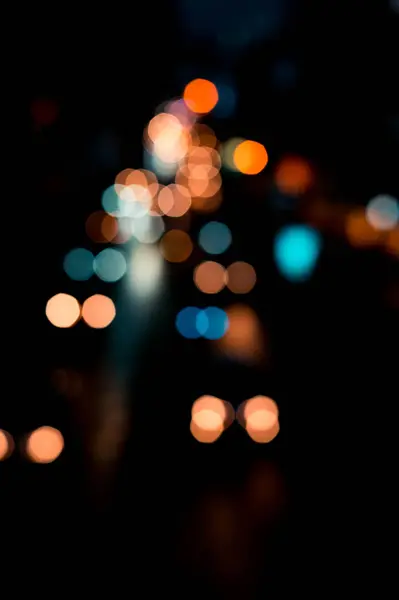 Mooie Stedelijke Lichte Bokeh Luie Zondag — Stockfoto