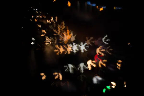 Mooie Stedelijke Lichte Bokeh Luie Zondag — Stockfoto