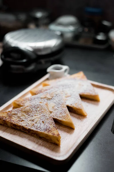 Delicious Homemade Breakfast French Toast Make Happy Day — Stock Photo, Image