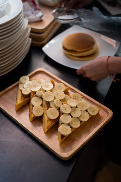 Delicious Homemade Breakfast French Toast Make Happy Day — Stock Photo, Image