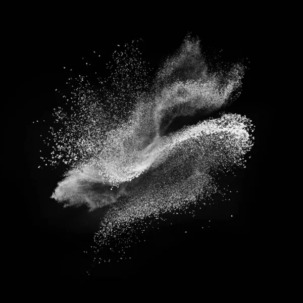 Makyaj sanatçısı için beyaz toz etkisi sıçraması — Stok fotoğraf