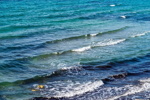 Zee Achtergrond Met Golven Water Closeup — Stockfoto