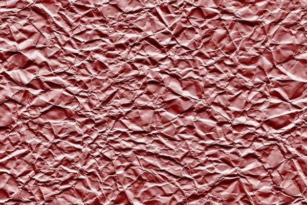 Vieja Hoja Arrugada Papel Color Rojo Para Fondo Texturizado Abstracto — Foto de Stock