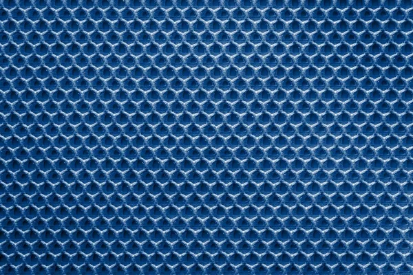 Uniform Corrugated Texture Synthetic Fabric Textile Material Blue Color Closeup — Stock Photo, Image