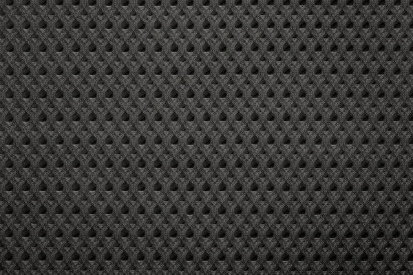 Consistenza Ondulata Uniforme Tessuto Sintetico Materiale Tessile Colore Nero Primo — Foto Stock