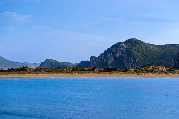 Sea Landscape View Coast Hills Mountains Background Sky — Stock Photo, Image