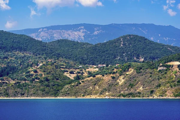 Panoramalandschaft Der Hügeligen Meeresküste Und Große Freiflächen Für Einen Natürlichen — Stockfoto