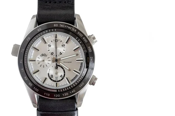 Modische Armbanduhr auf weißem Hintergrund — Stockfoto