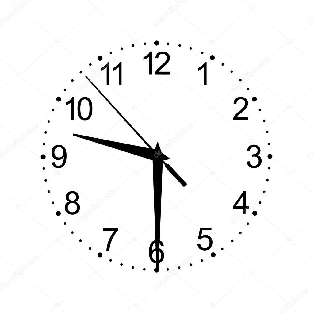 hour dial on a white background