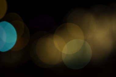 Soyut şehir ışık Bokeh renkli arka plan.