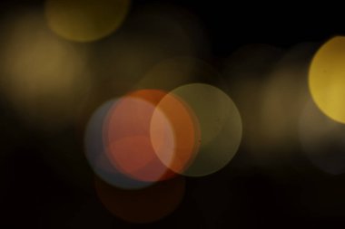 Soyut şehir ışık Bokeh renkli arka plan.