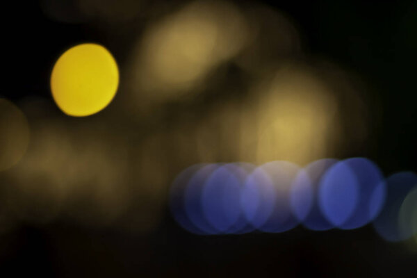 Abstract City Light Bokeh Colorful Background.