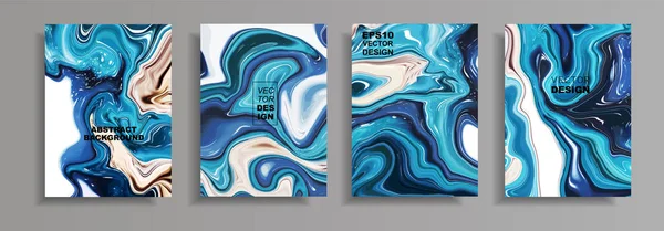 Design Moderne Texture Abstraite Marbre Peintures Liquides Lumineuses Colorées Peintures — Image vectorielle